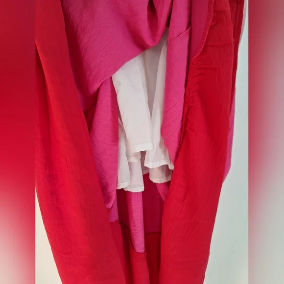 TCEC Womens Dress in White, Pink, and Red Size M - Picture 7 of 9